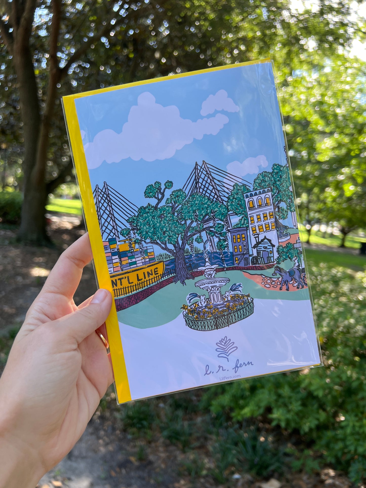 HUGE Savannah Skyline Greeting Card