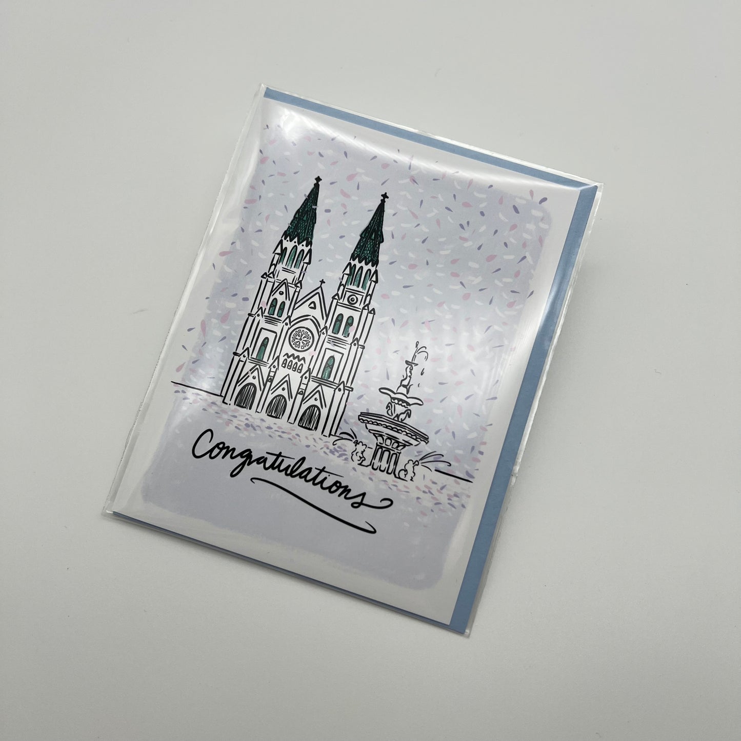 Congratulations Confetti Wedding Greeting Card
