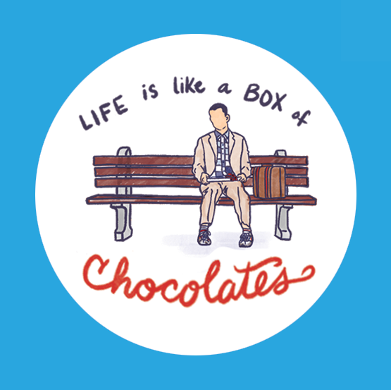 Forrest Gump 1.5" Pinback Button - PREORDER