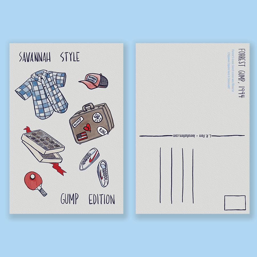 Forrest Gump Savannah Style Postcard