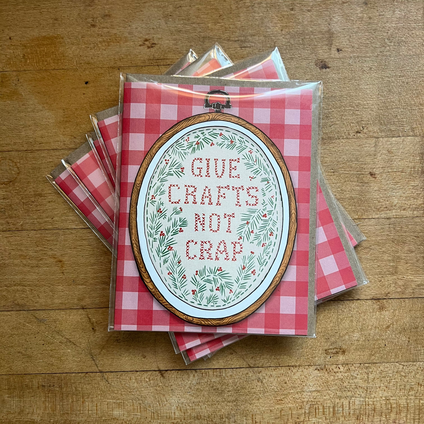 Give Crafts Not Crap Holiday Card