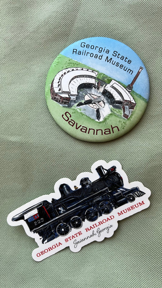 Georgia State Railroad Museum Roundhouse Magnet