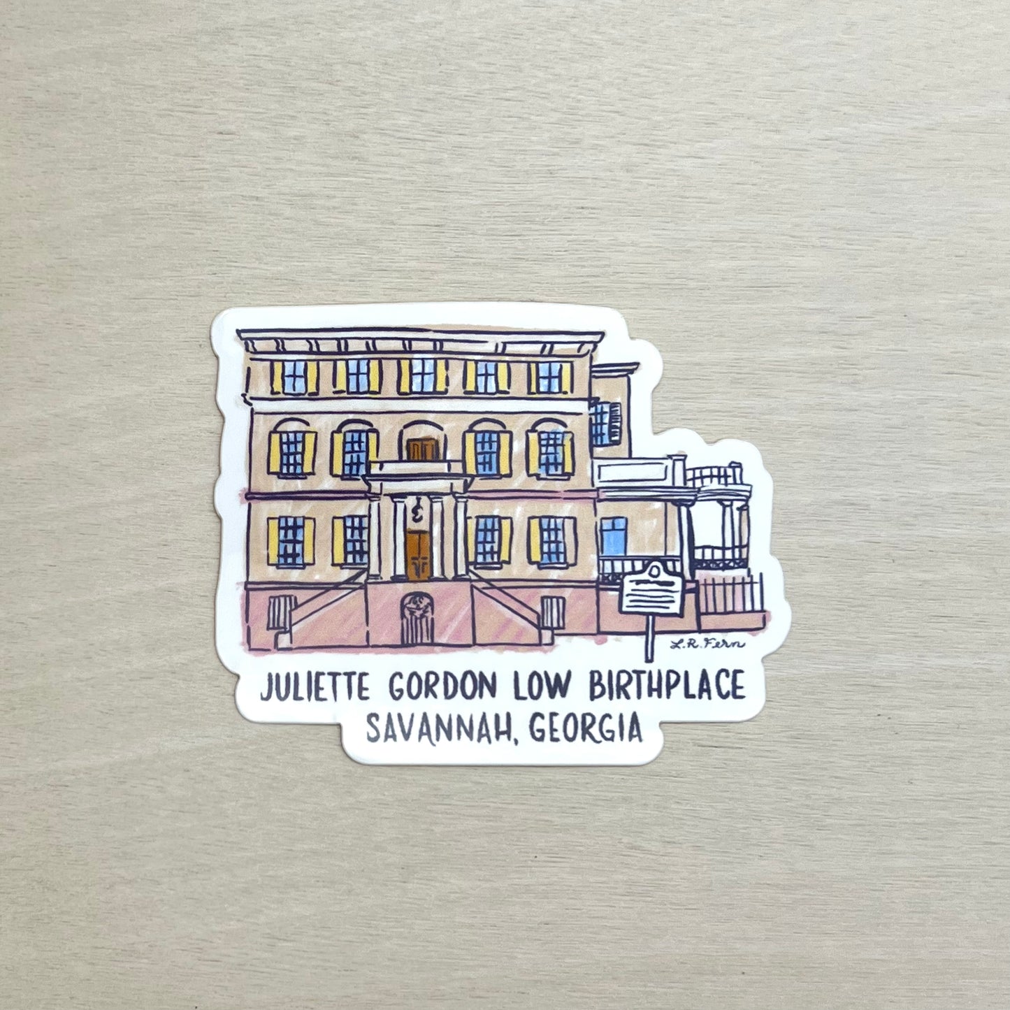 Juliette Gordon Low Birthplace Building Sticker