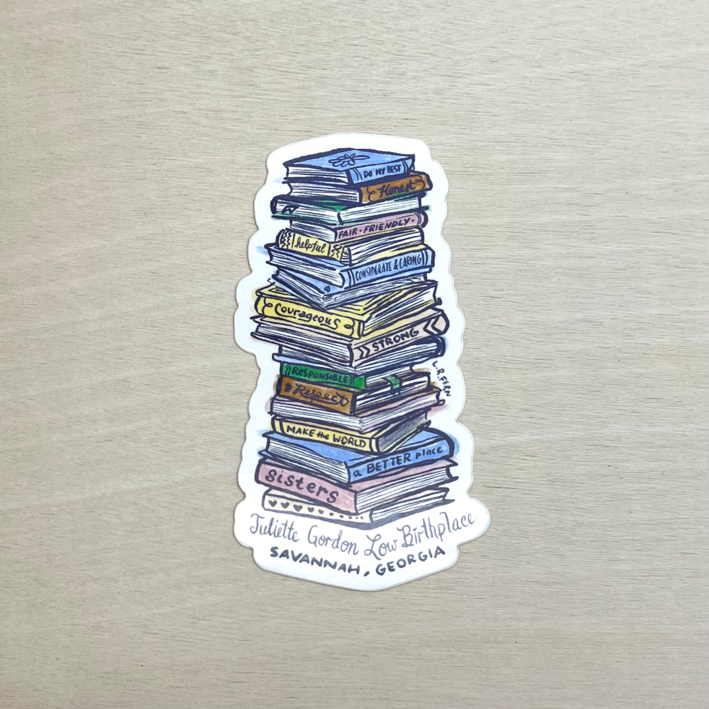 Girls Scouts Book Stack Sticker