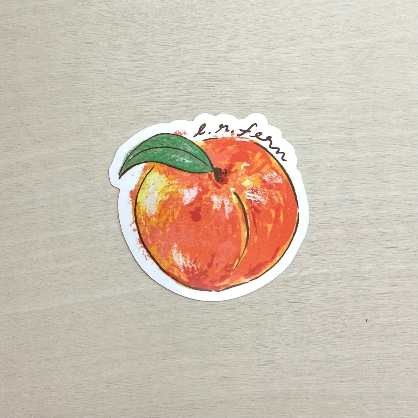Painted Peach Sticker