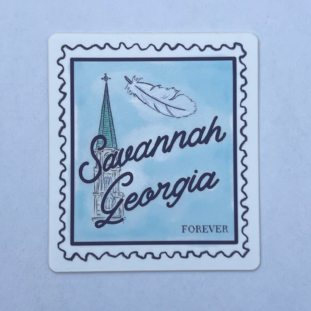 Savannah Feather Stamp Sticker