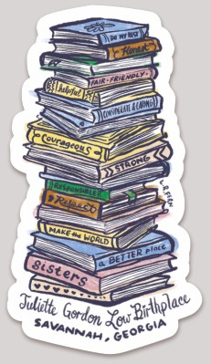 Girls Scouts Book Stack Sticker