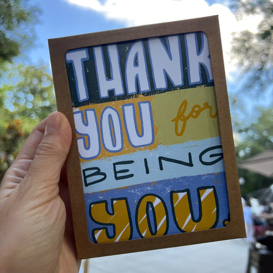 Thank You for Being You Thank You Card Set
