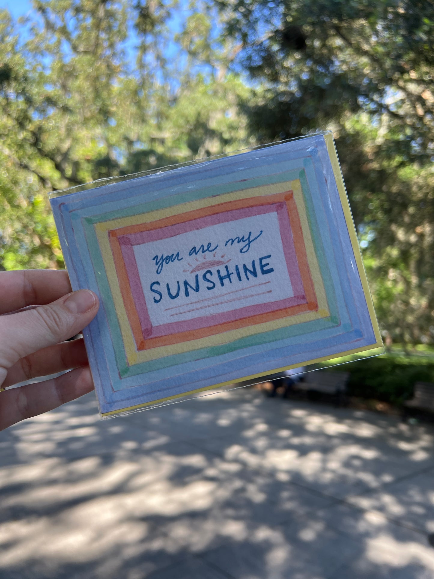 You Are My Sunshine Rainbow Greeting Card