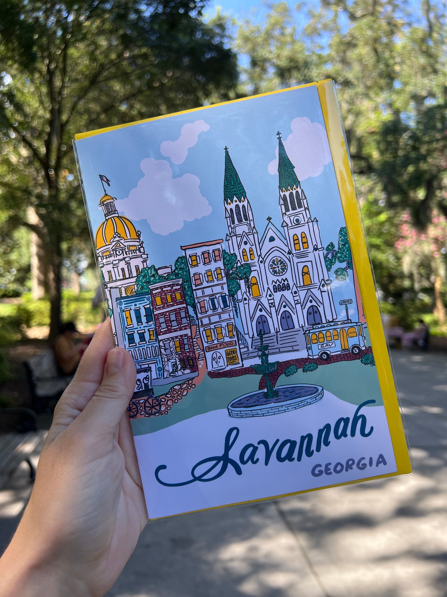 HUGE Savannah Skyline Greeting Card