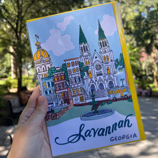 HUGE Savannah Skyline Greeting Card