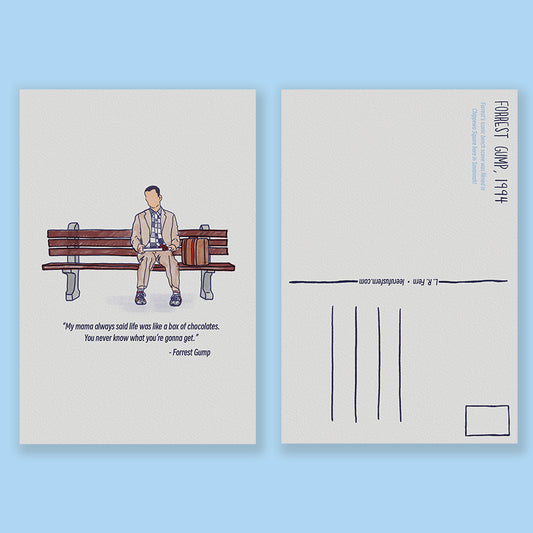 Forrest Gump Bench Postcard