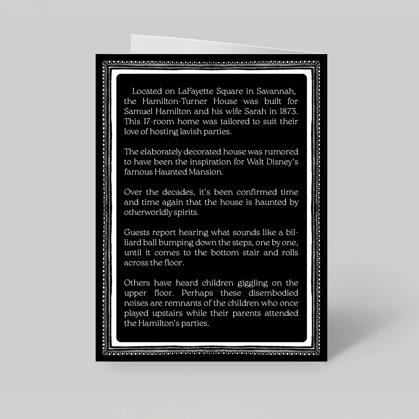 The Haunted Hamilton-Turner House Greeting Card