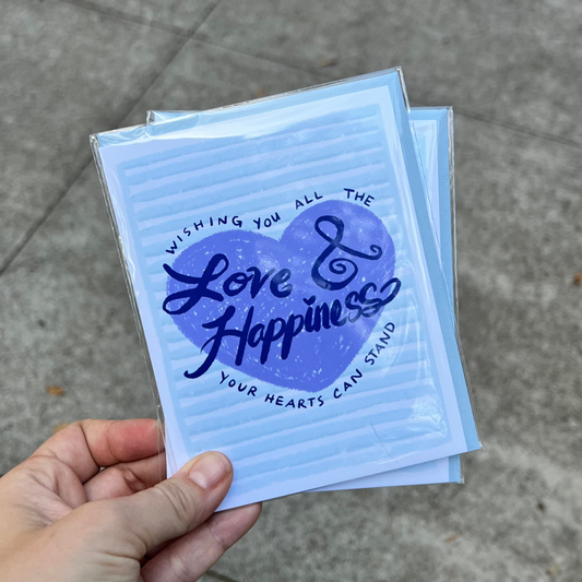 Love & Happiness Wedding Card