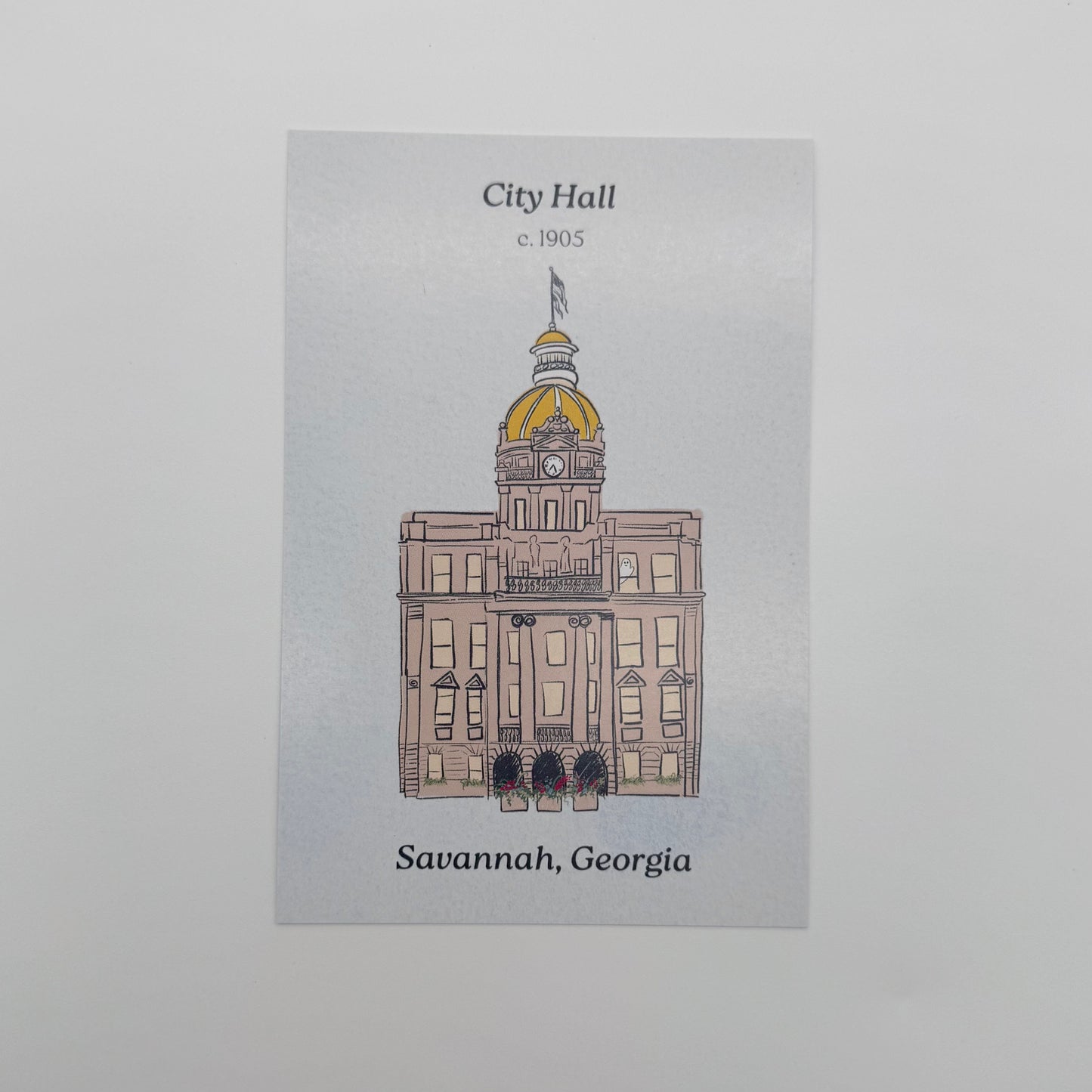 Savannah City Hall Postcard