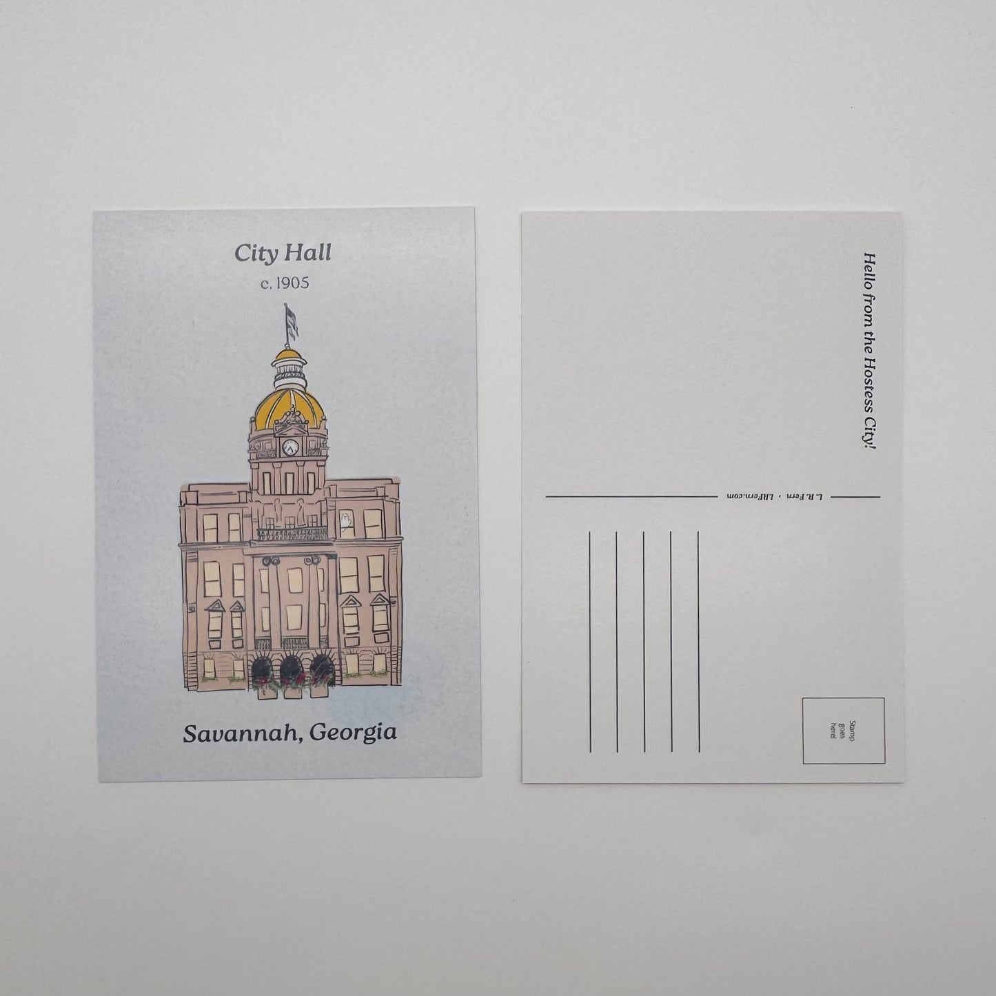 Savannah City Hall Postcard