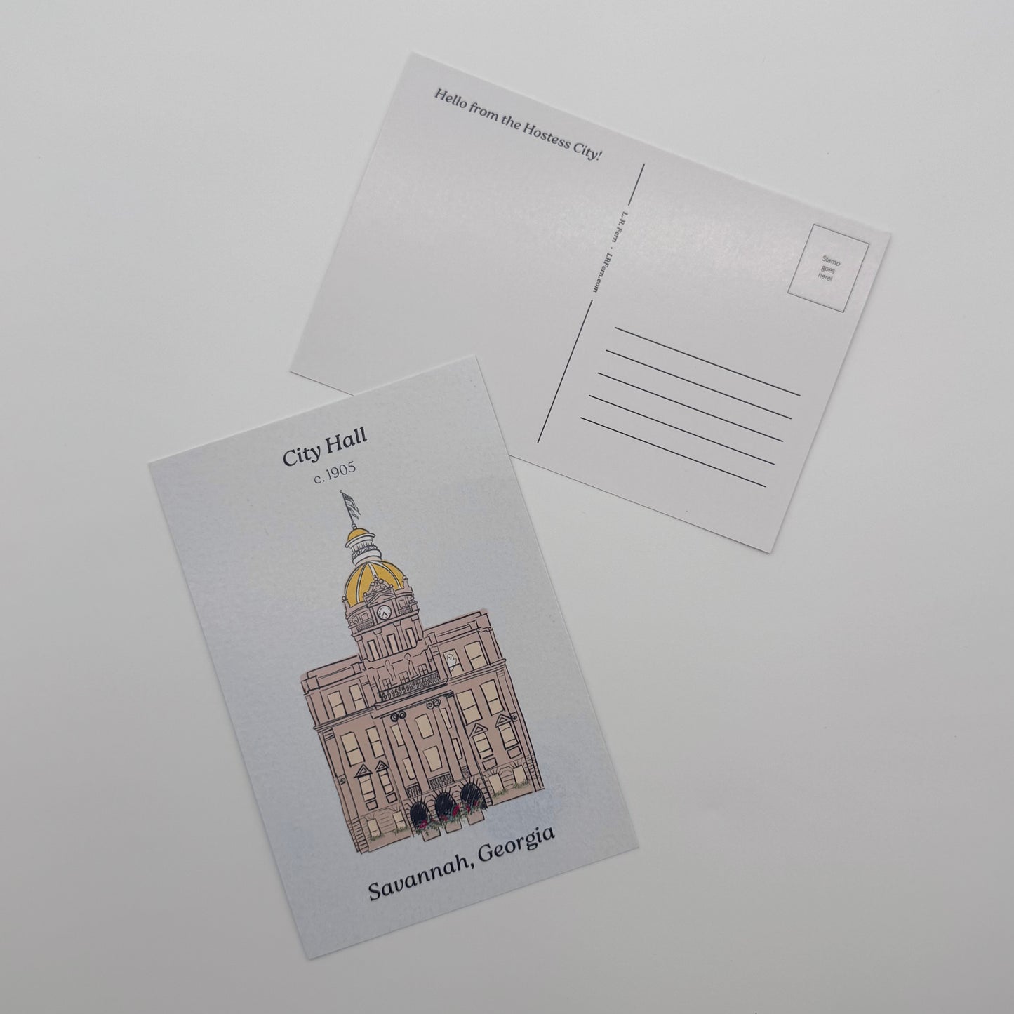 Savannah City Hall Postcard