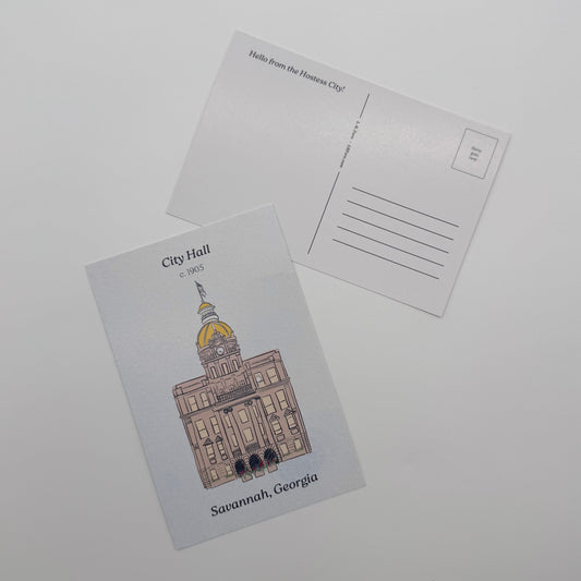 Savannah City Hall Postcard