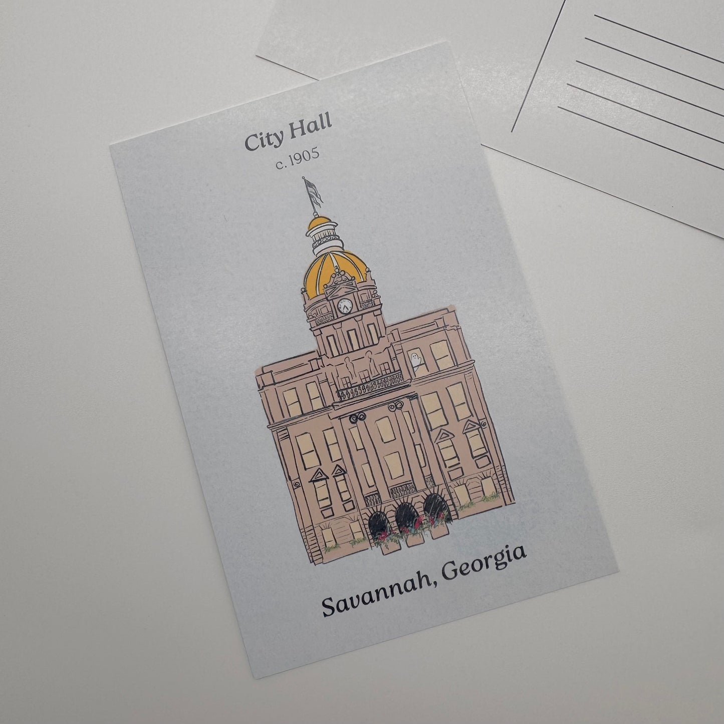 Savannah City Hall Postcard