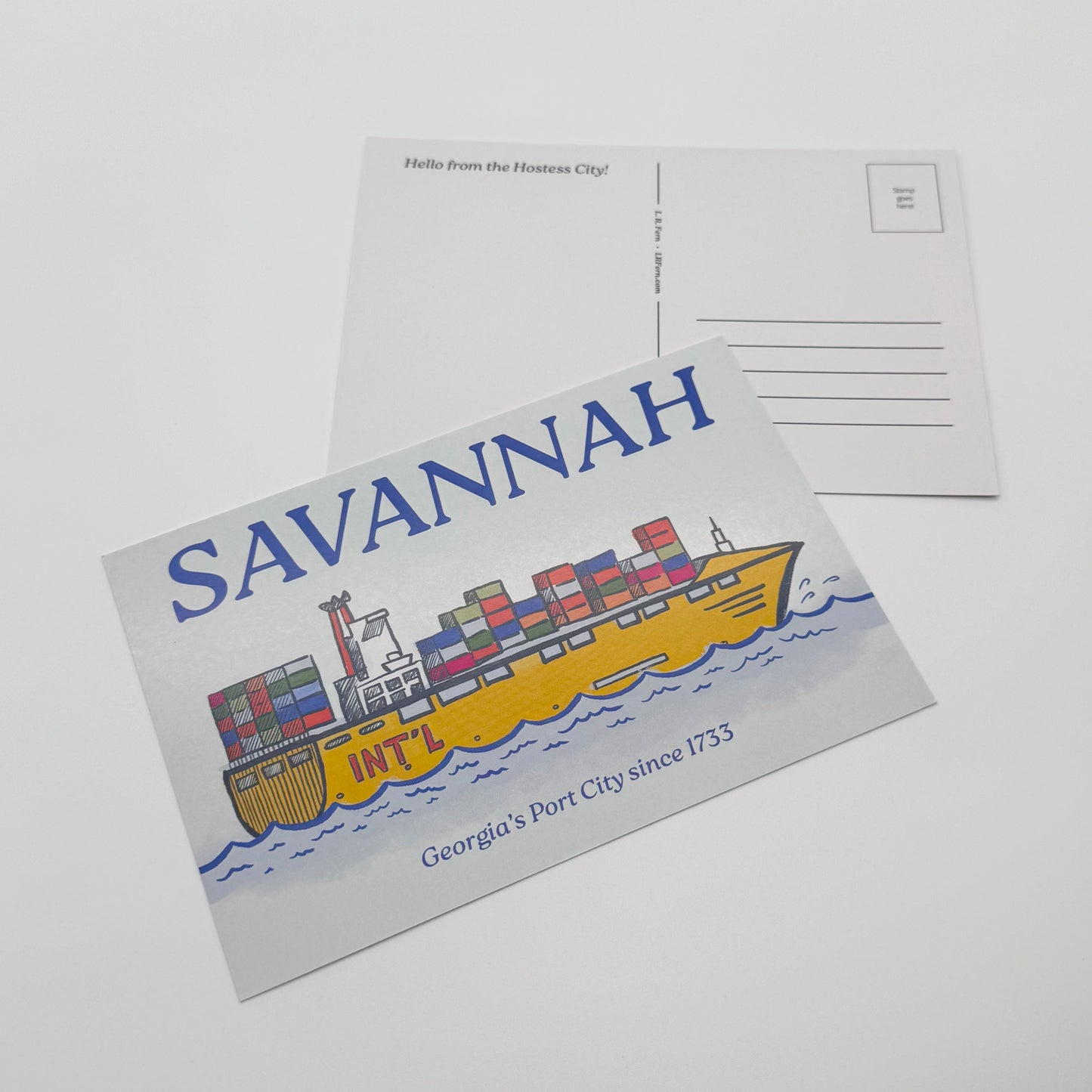 Savannah Port City Postcard
