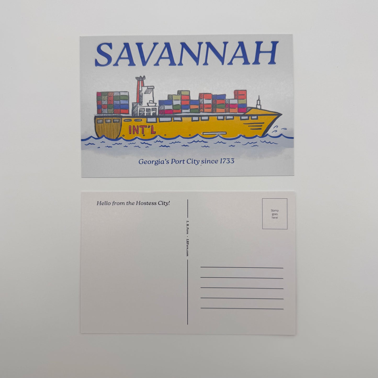 Savannah Port City Postcard
