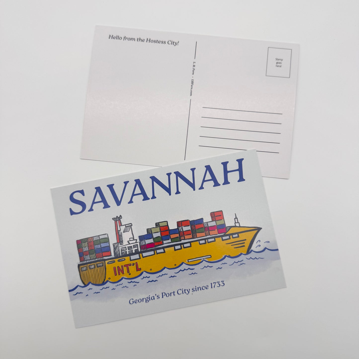 Savannah Port City Postcard