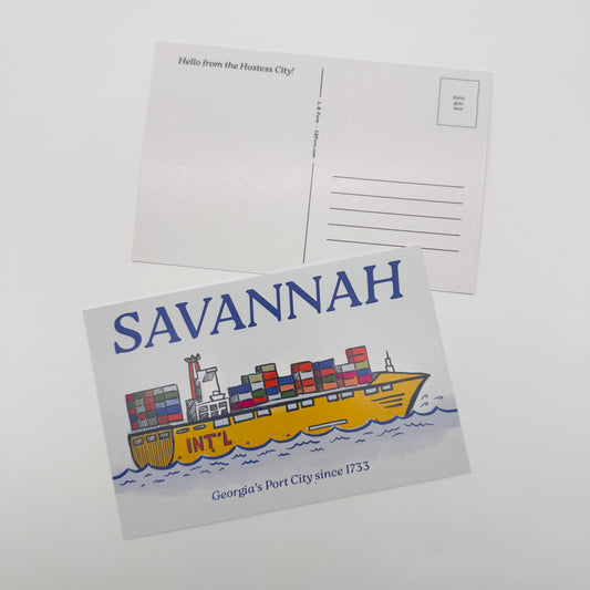 Savannah Port City Postcard