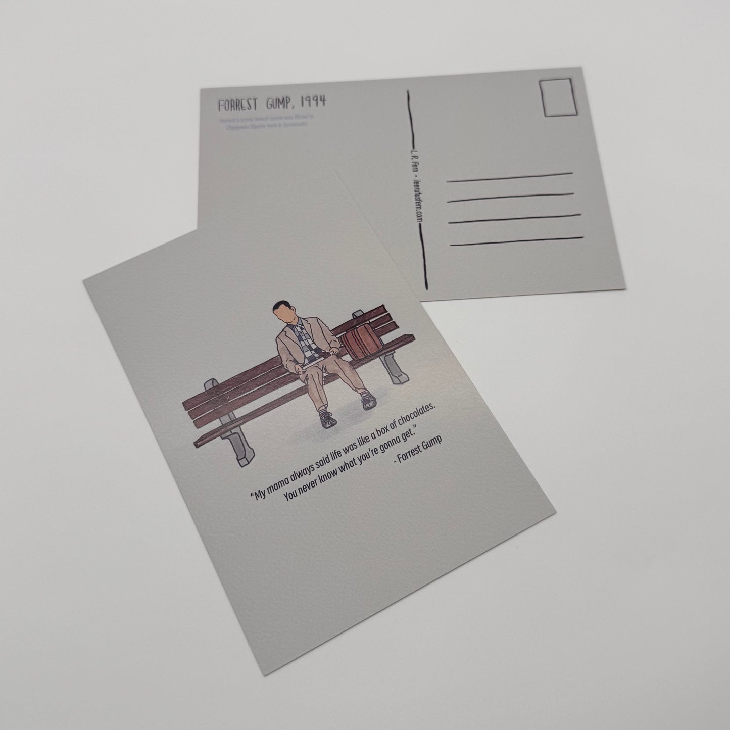 Forrest Gump Bench Postcard