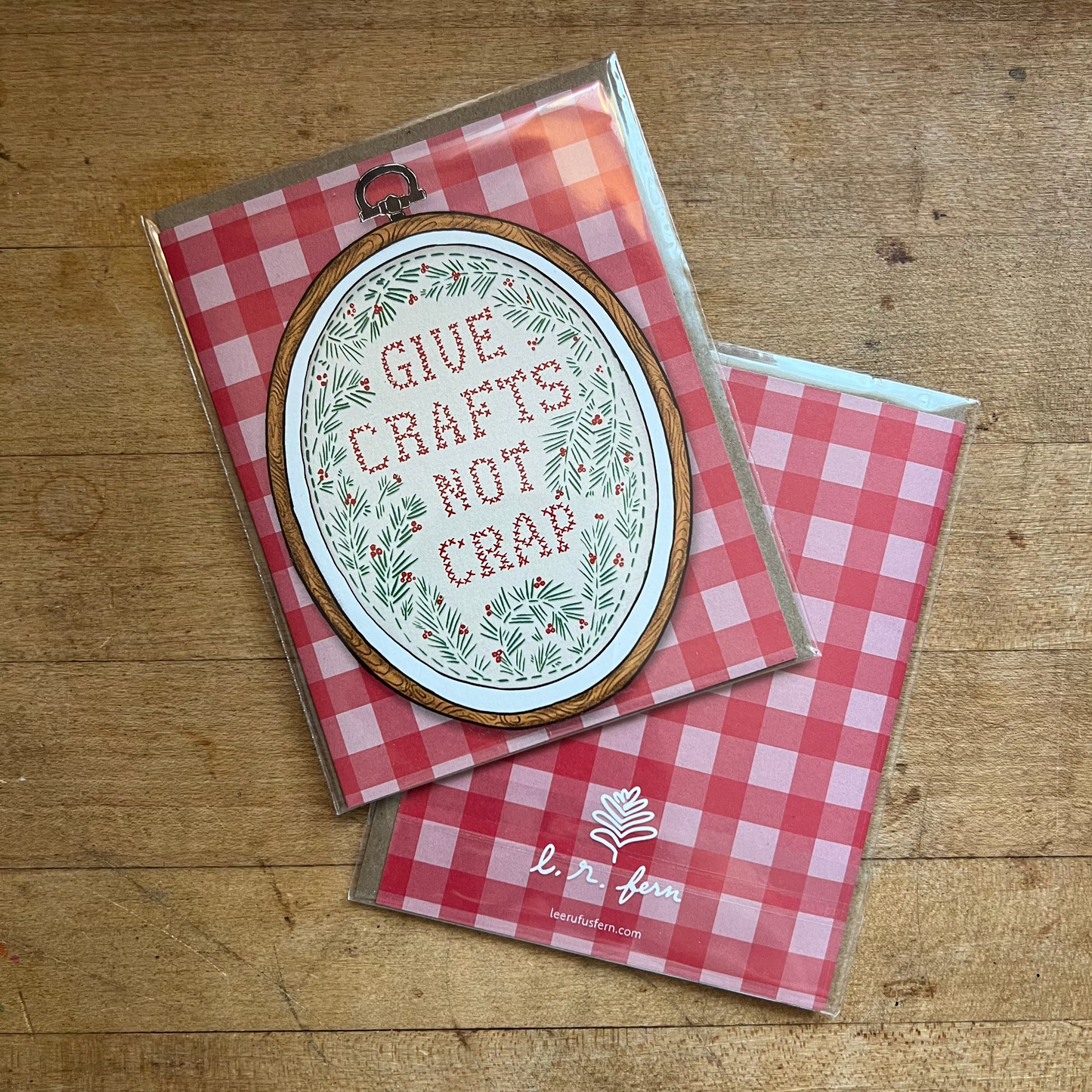 Give Crafts Not Crap Holiday Card