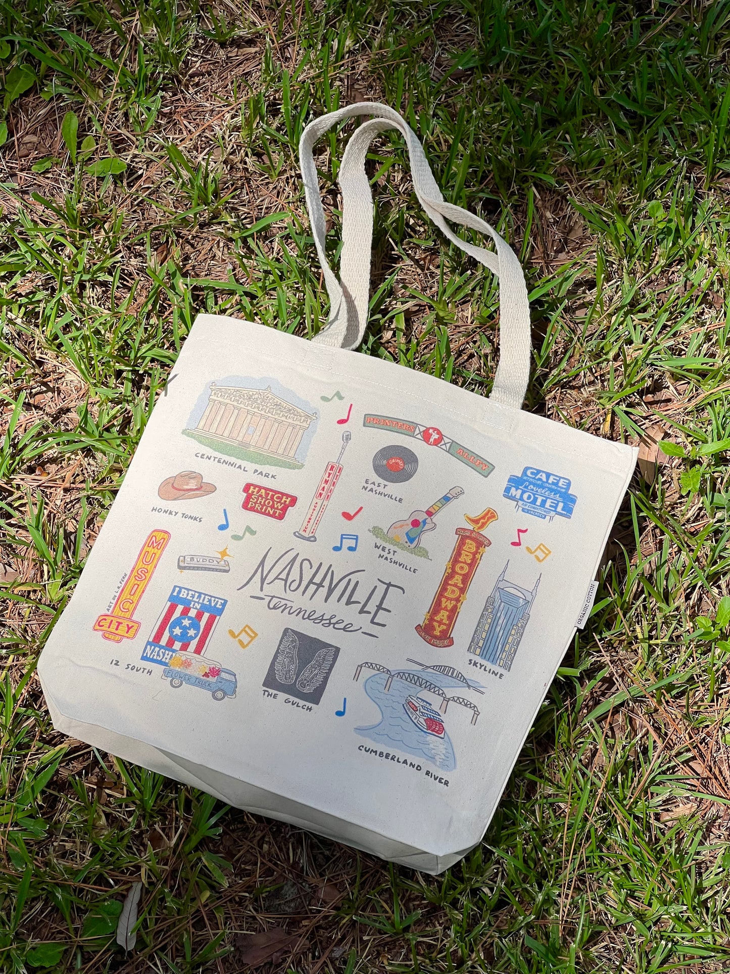Nashville Sights Canvas Tote Bag