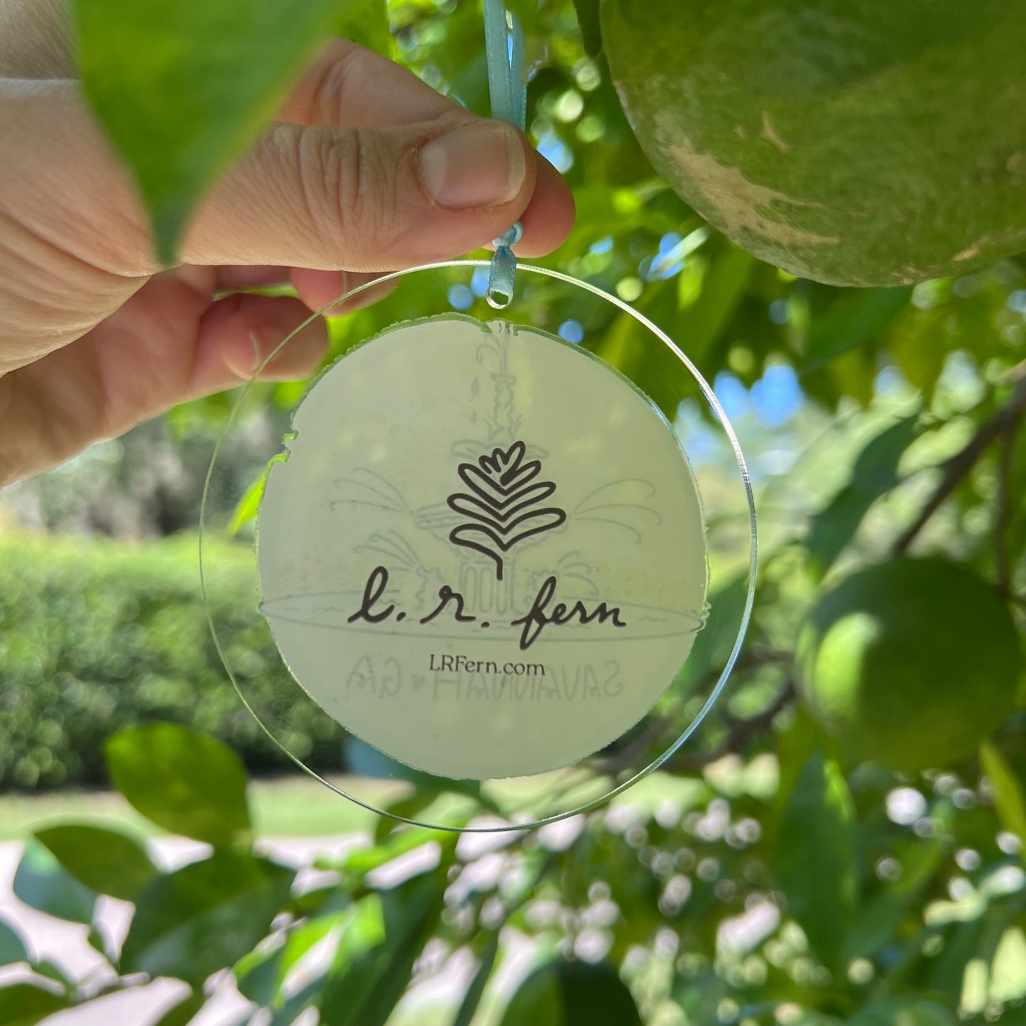 Forsyth Park Fountain Savannah Round Holiday Ornament