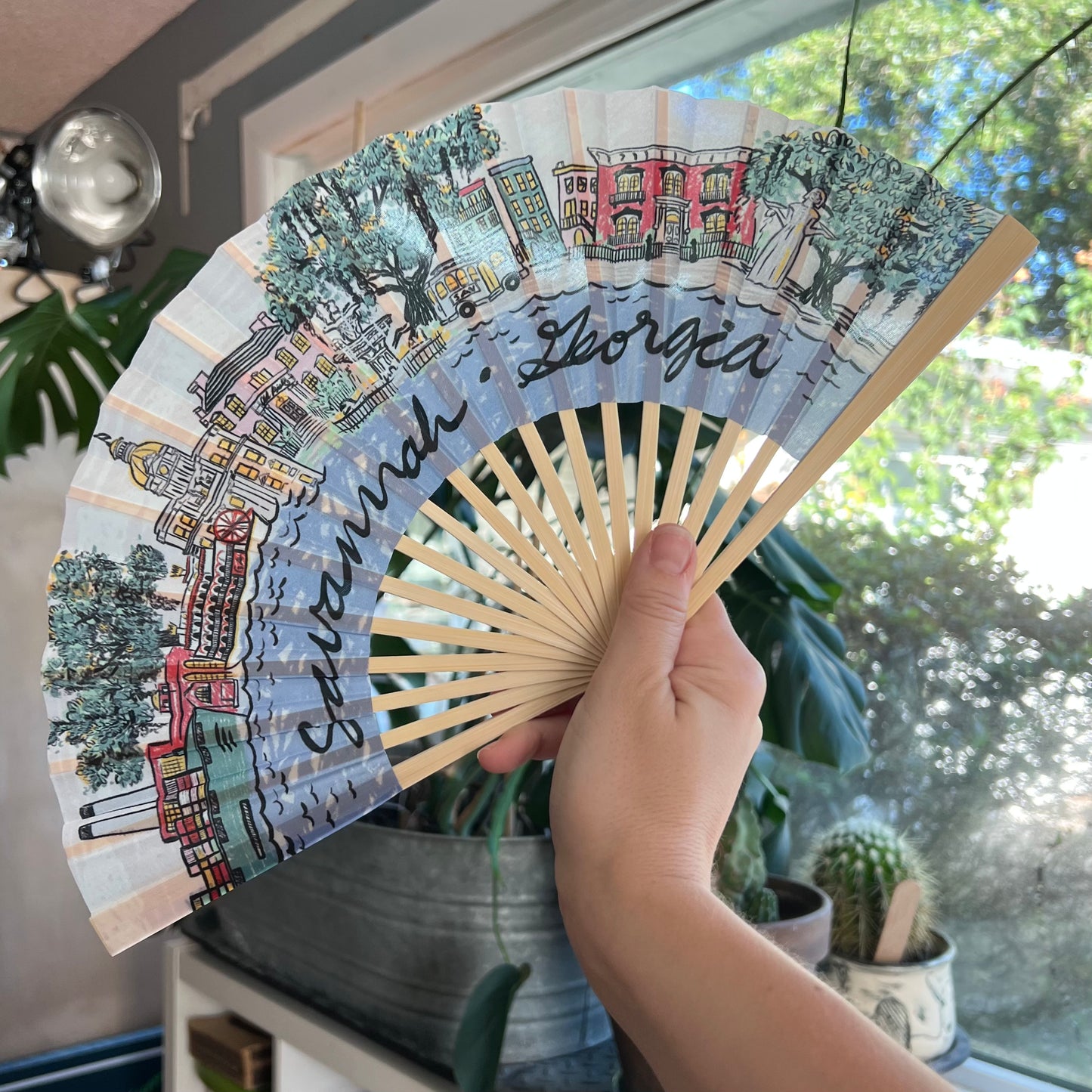 Savannah Georgia Accordion Hand Fan