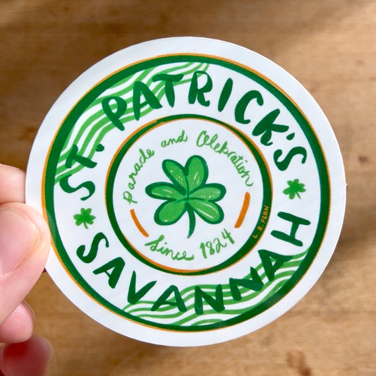 Savannah St. Patrick's Day Sticker - Holy Trinity Version
