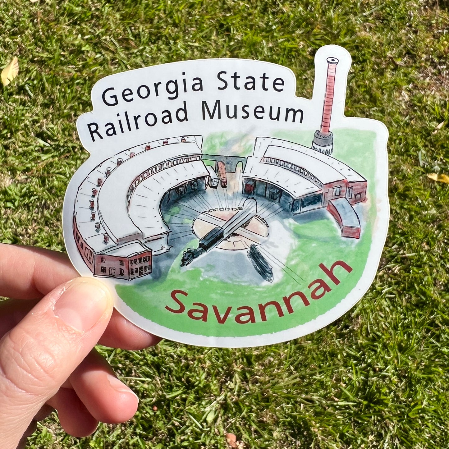 Georgia State Railroad Museum Roundhouse Sticker