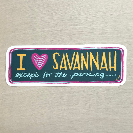 I love Savannah except the parking Sticker