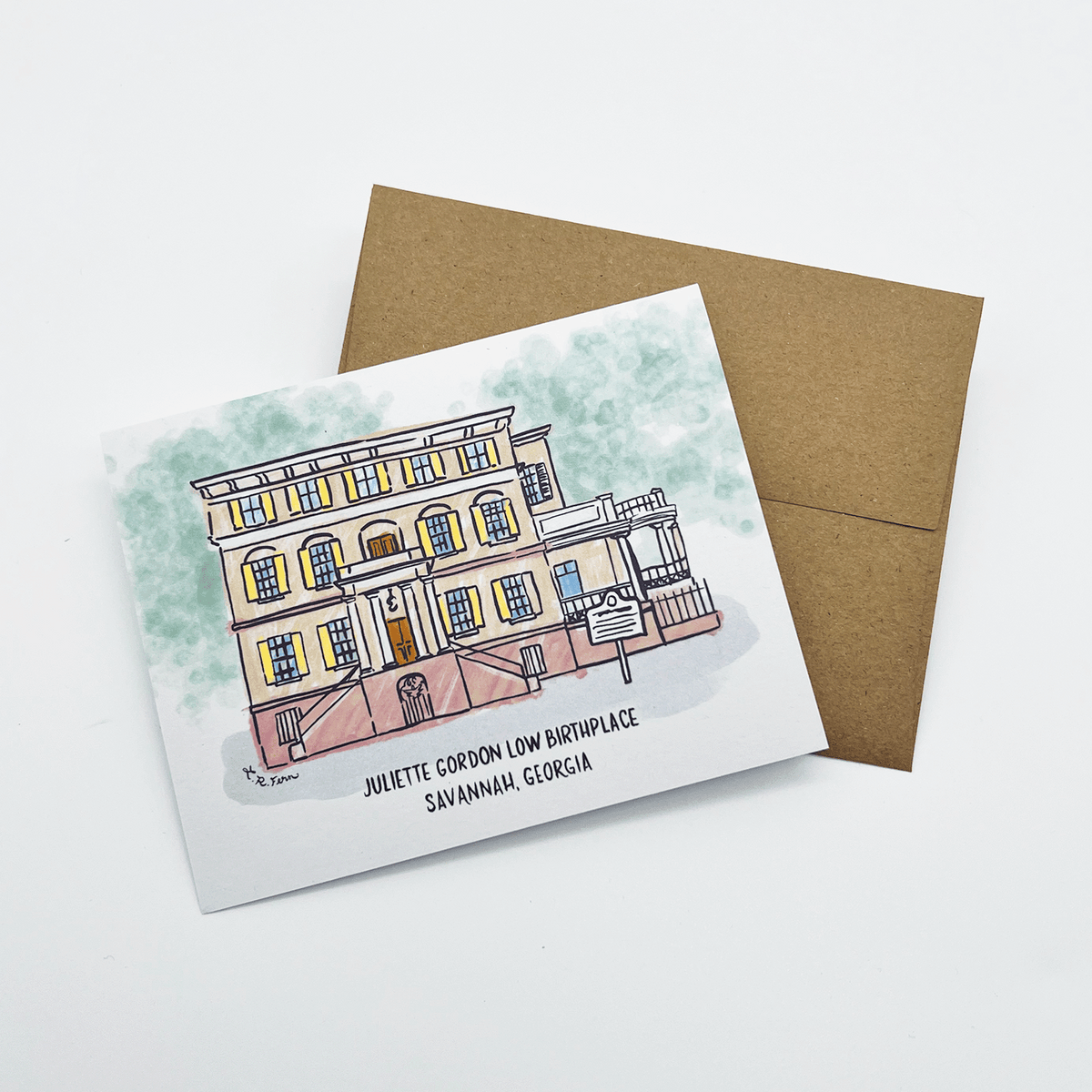 Juliette Gordon Low Birthplace Greeting Card - Building