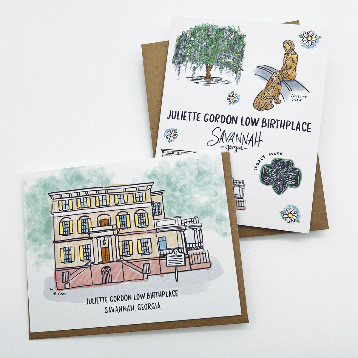 Juliette Gordon Low Birthplace Greeting Card - Building
