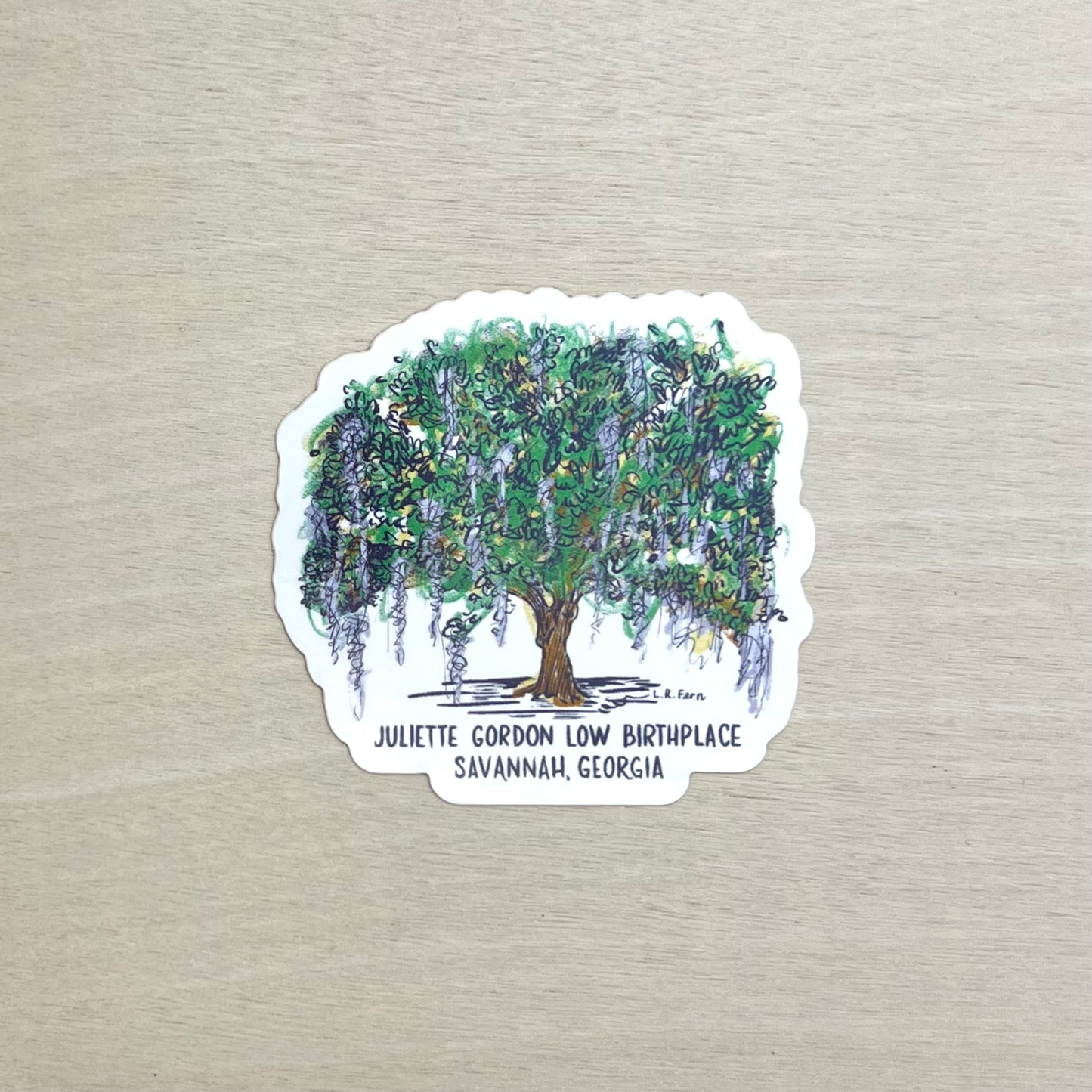 Juliette Gordon Low Birthplace Live Oak Sticker