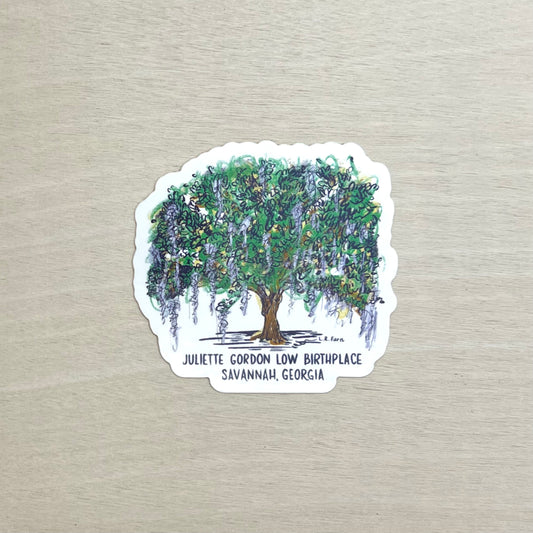 Juliette Gordon Low Birthplace Live Oak Sticker