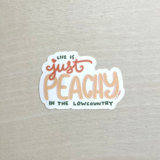 Life's Just Peachy in the Lowcountry Sticker