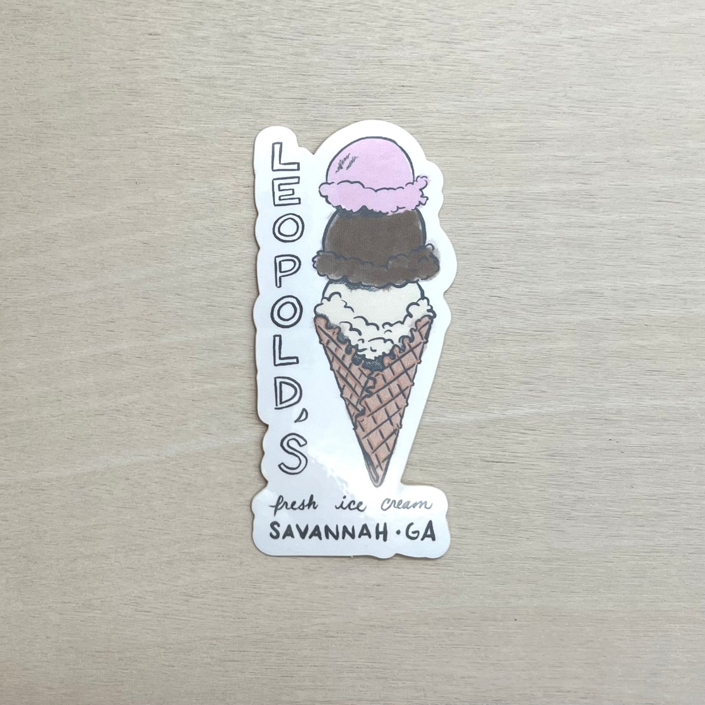 Leopold's Ice Cream Sticker