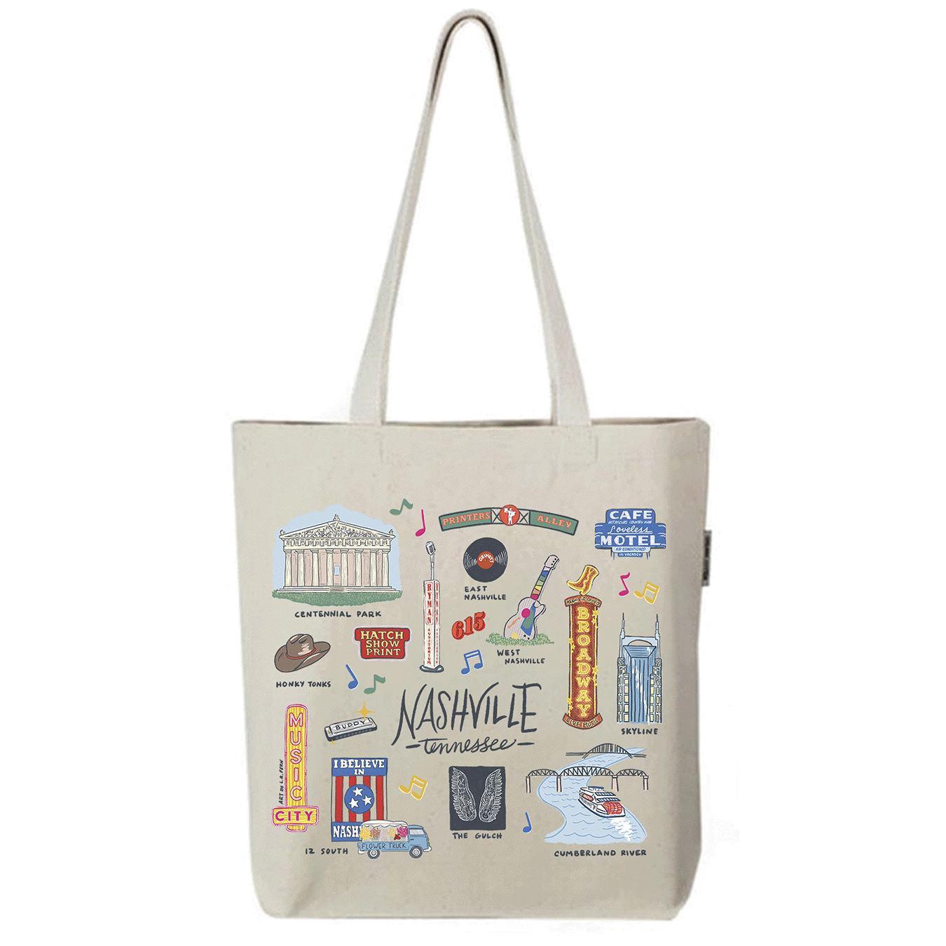 Nashville Sights Tote Bag - PREORDER