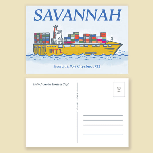 Savannah Port City Postcard