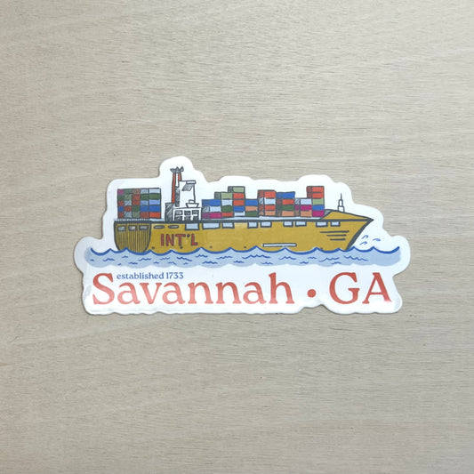 Container Ship Savannah Sticker