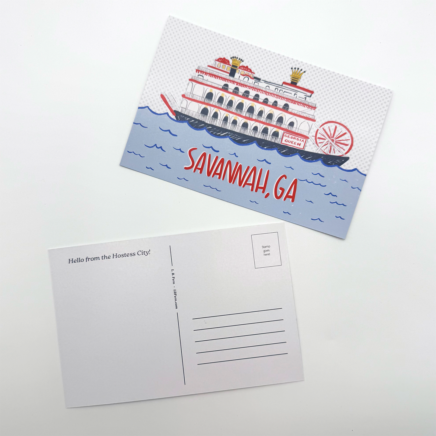 Savannah Riverboat Postcard