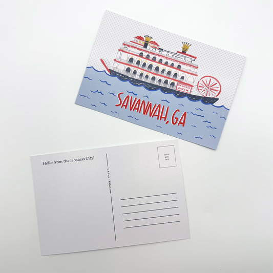 Savannah Riverboat Postcard