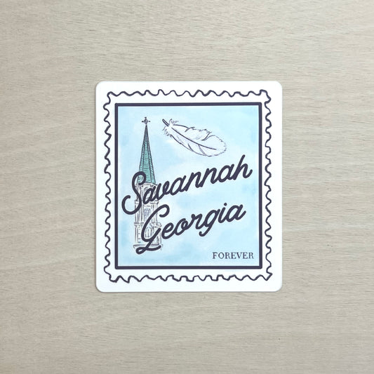 Savannah Feather Stamp Sticker