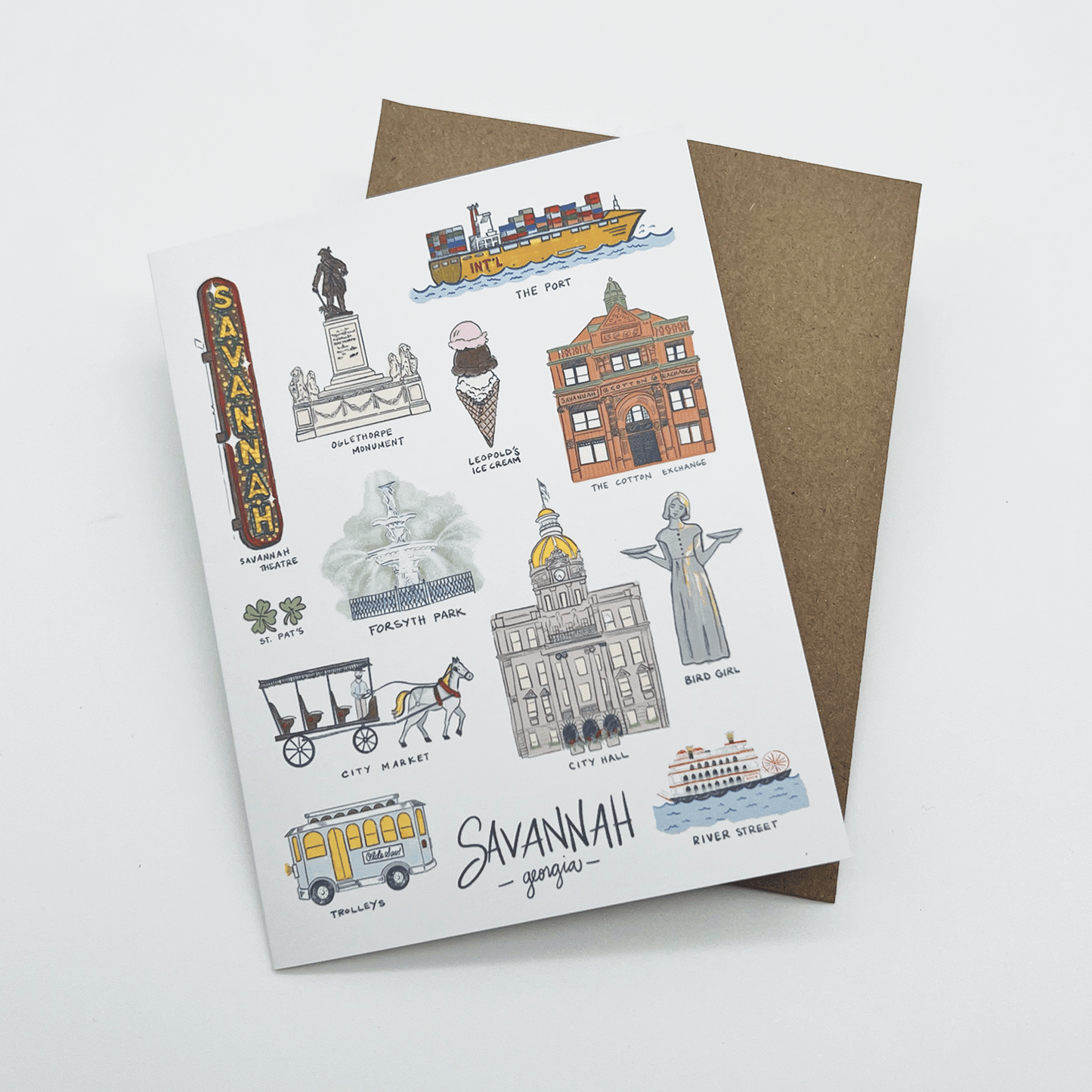 Savannah Sights Greeting Card
