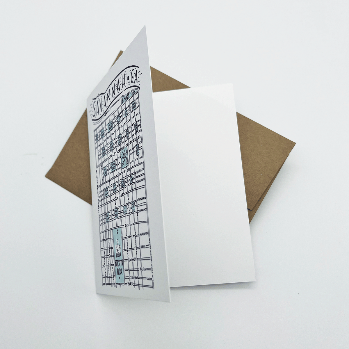 Savannah Squares and Grid Greeting Card