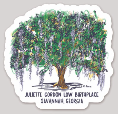 Juliette Gordon Low Birthplace Live Oak Sticker
